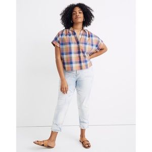 NWT Madewell Hilltop button-up short sleeve shirt